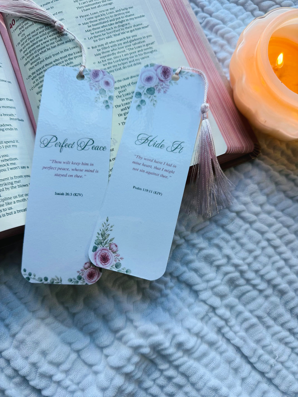 Floral Scripture Bookmark