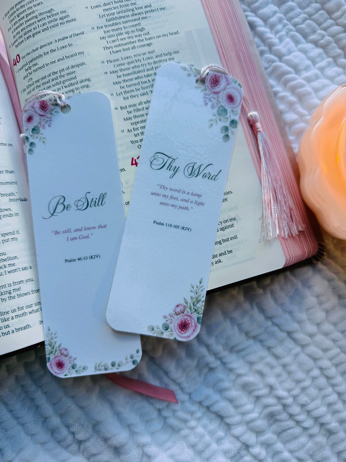 Floral Scripture Bookmark